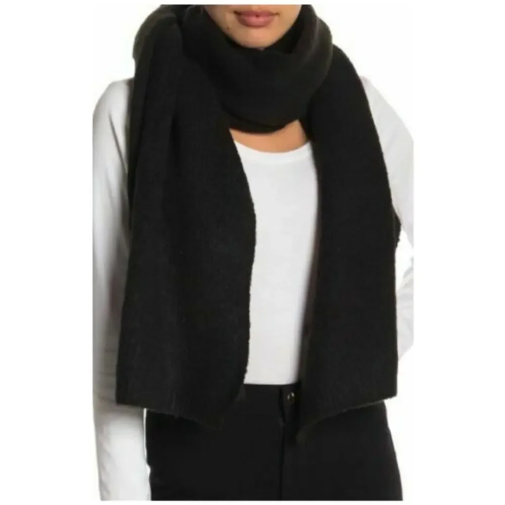 🚨NEW MELROSE AND MARKET Black Boucle Knit Winter Scarf